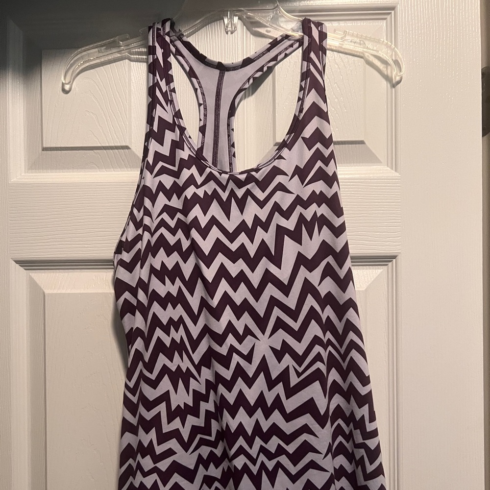 Nike Purple &Gray Chevron Workout Tank